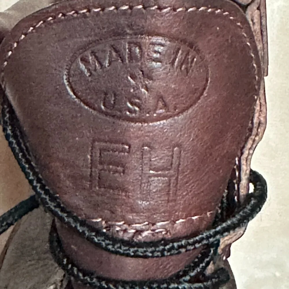 Iron Age Steel Toe EH  Brown Leather Work Boots Made in USA Men's Size 7.5